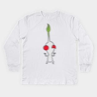 white pikmin's unbridled rage Kids Long Sleeve T-Shirt